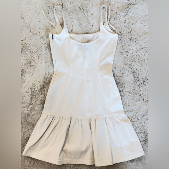 Prada White ruffle fit & flare Mini Dress S - Picture 8 of 11